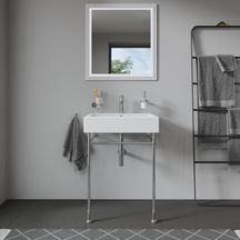 Lavabo VERO, 60 x 46,5, avec trop-plein et plage de robinetterie, Blanc Réf. 0454600000