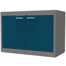 Meuble sous évier CLIPMETAL  COLOR 120 cm, Coloris Aluminium