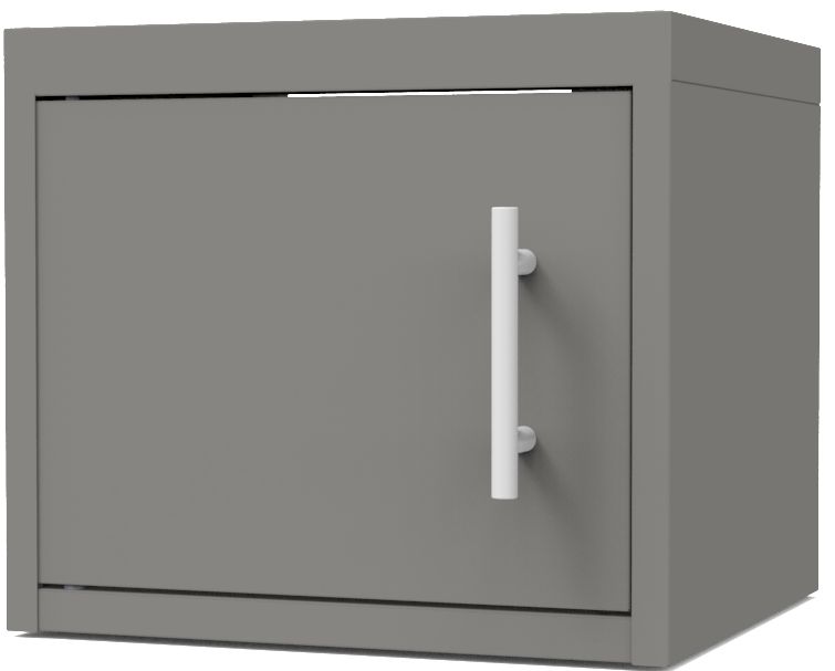 Porte pour meuble haut  CLIPMETAL COLOR de 35 cm, Coloris Aluminium