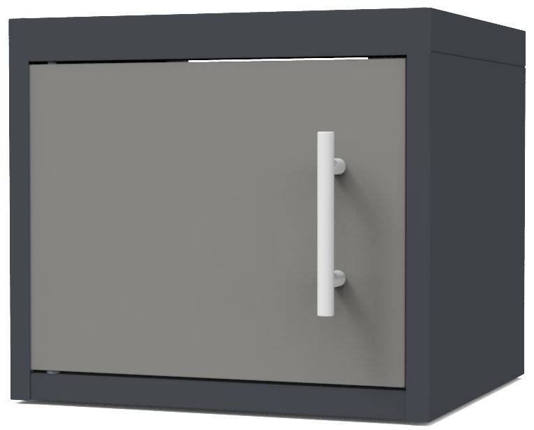 Porte pour meuble haut  CLIPMETAL COLOR de 35 cm, Coloris Aluminium