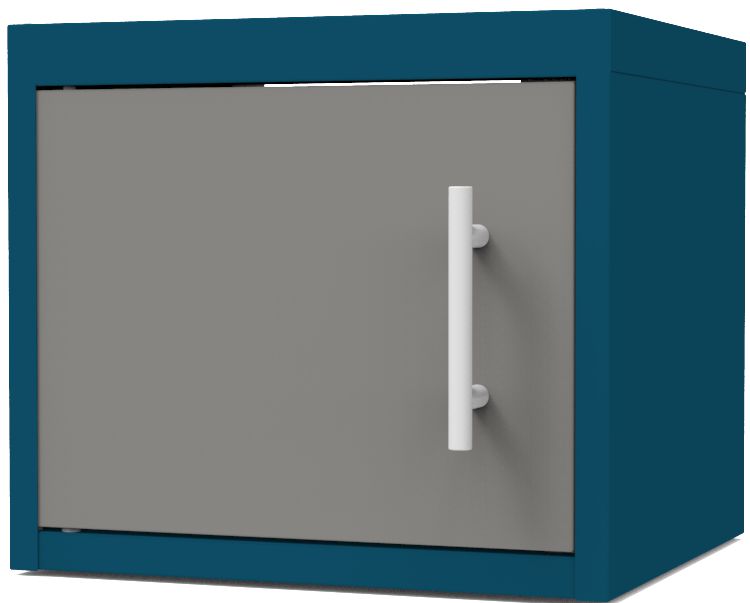 Porte pour meuble haut  CLIPMETAL COLOR de 35 cm, Coloris Aluminium