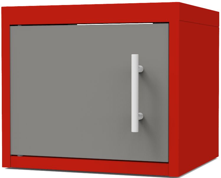 Porte pour meuble haut  CLIPMETAL COLOR de 35 cm, Coloris Aluminium