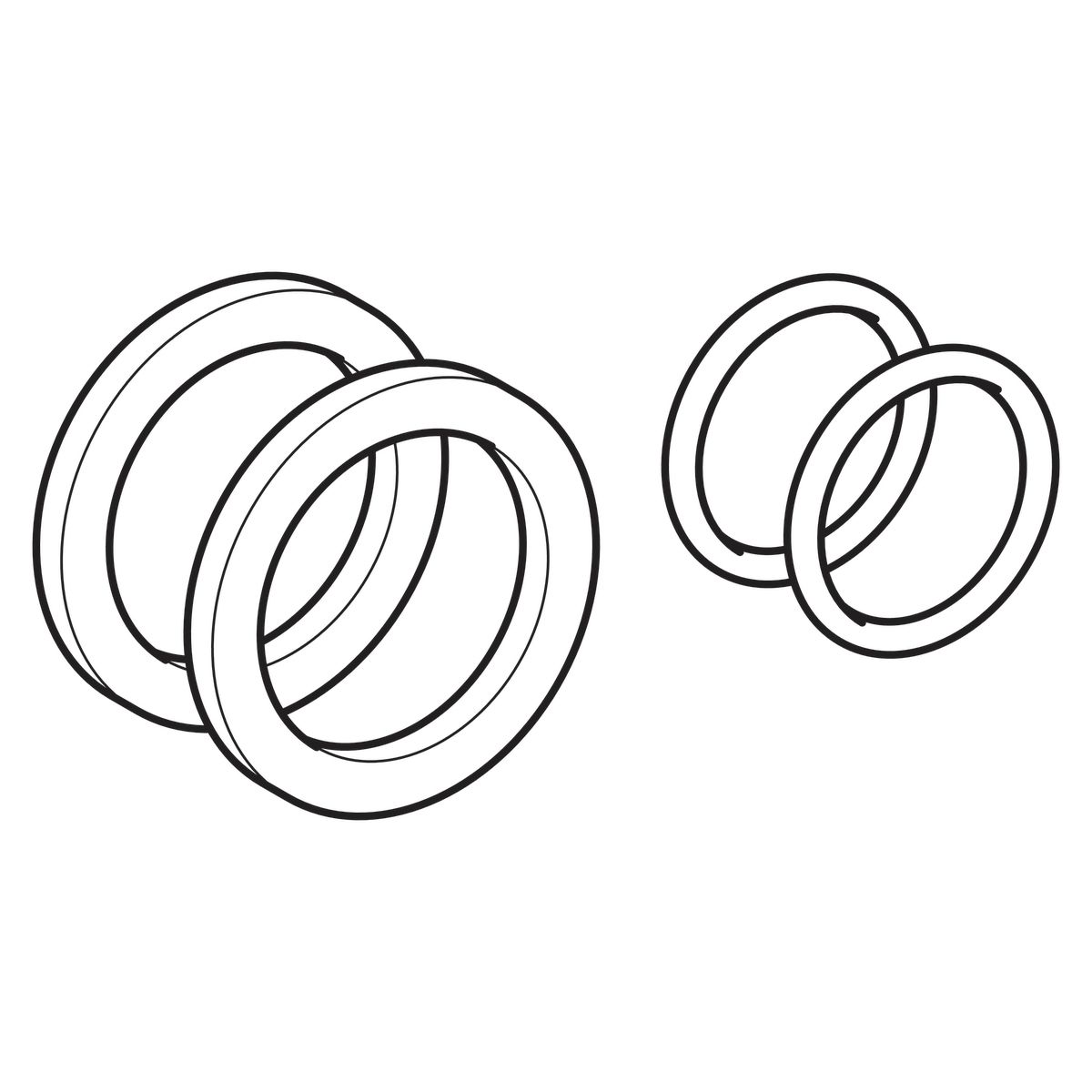 Joint plat et joint torique pour raccord, D16 Réf 601.910.00.5