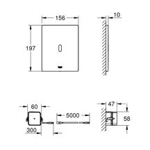 Plaque infrarouge pour réservoir Tectron Bau E matt black Réf. 39881KF0