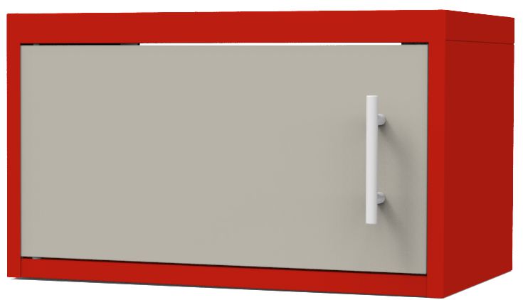 Porte pour meuble haut sur hotte CLIPMETAL COLOR de 60 cm, Coloris Soie