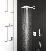 Set douche de tête et bras 430 mm, 2 jets Rainshower SmartActive 310 Cube Blanc 26479LS0