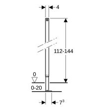 Eléments de liaison système DUOFIX, hauteur 112 à 144cm réf. 111834001