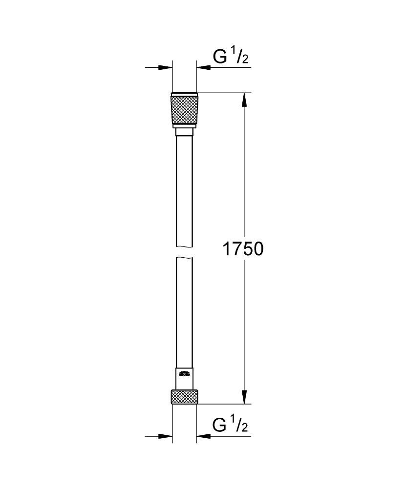 Flexible de douche 1750 mm SilverFlex Twistfree Chromé Réf. 28388001