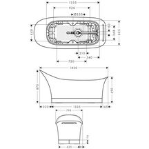 Baignoire URQUIOLA 180cm blanche réf. 11440000