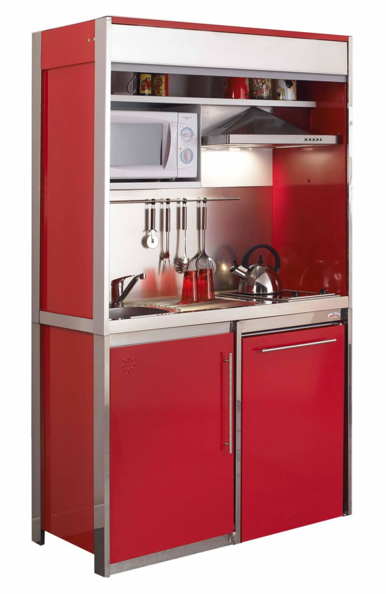 Cuisine complète  COMBIBLOC  DECO, coloris Carmin