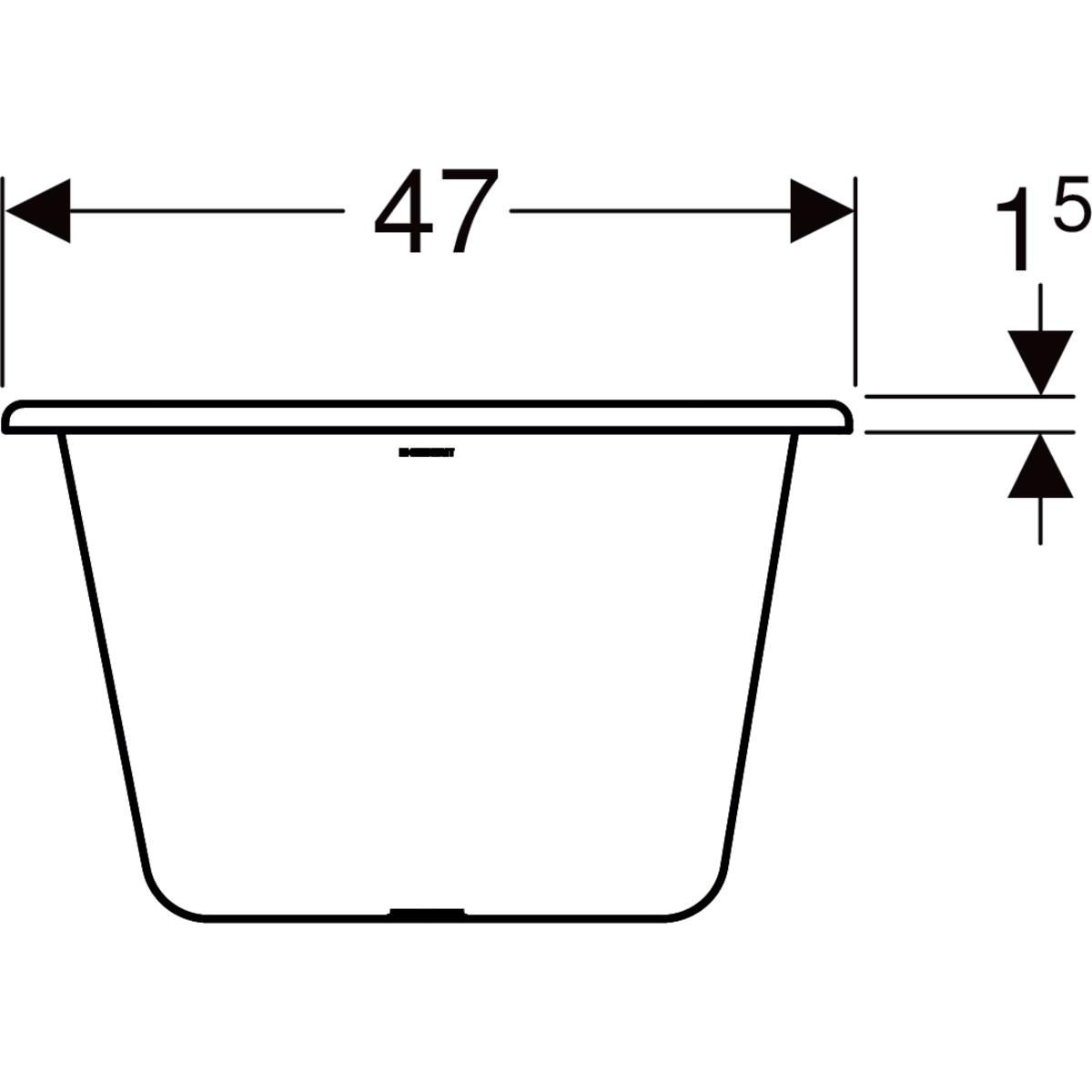 Baignoire asymétrique Bambini - 47 cm - blanc alpin Réf. 406010016