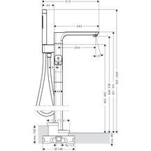 Mitigeur thermostatique URQUIOLA encastré au sol, set de finition, chromé réf. 11422000