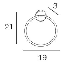 Porte serviettes anneau COLORELLA chromé réf. A2316TCR