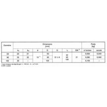 Thermomètre bimétallique A45 0/120°C Réf 74A45403D