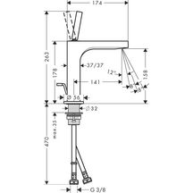 Mitigeur de lavabo CITTERIO, 180 mm, chromé réf. 39031000