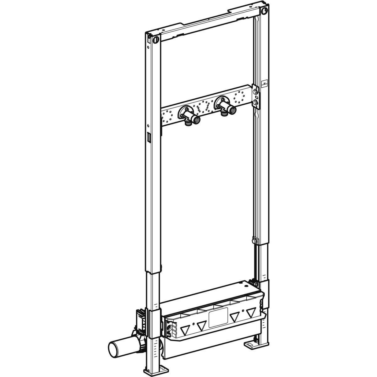 Bâti-support Duofix douche de plain pied pour robinetterie murale apparente