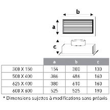 Grille reprise + filtre 625X400 Réf AGIP207A1