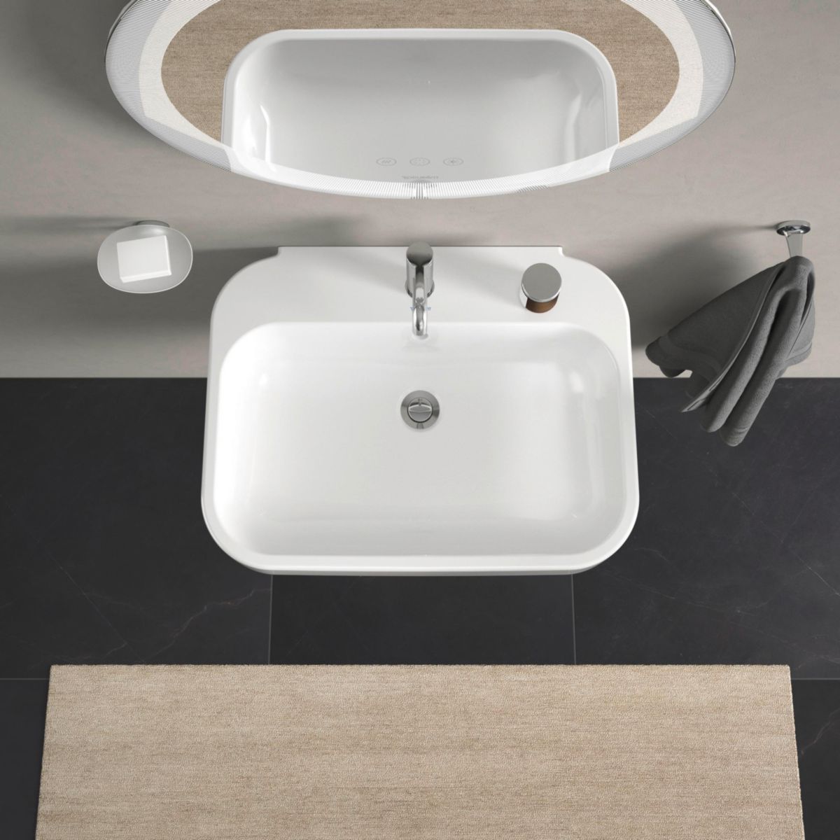 Lavabo 65cm Happy D2 blanc réf. 2316650000