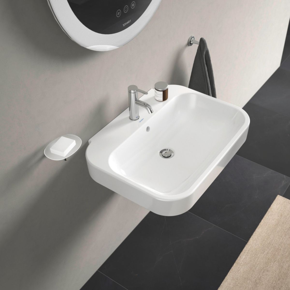 Lavabo 65cm Happy D2 blanc réf. 2316650000