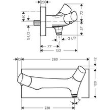 Mitigeur de douche thermostatique Axor Starck Organic chromé réf. 12602000