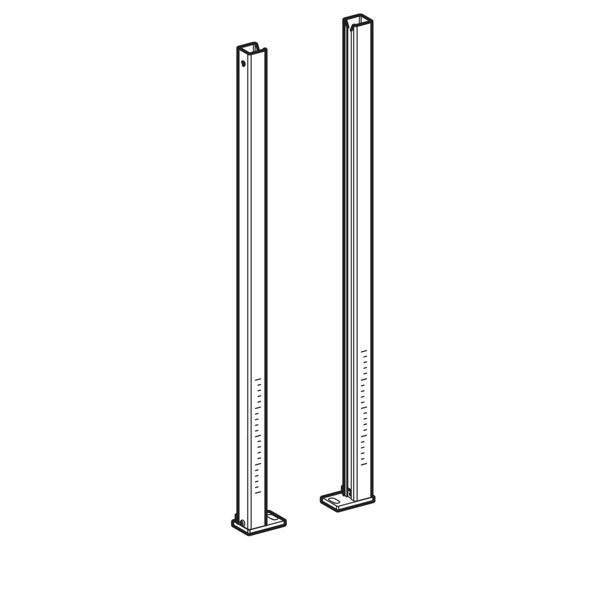 Jeu de pieds DUOFIX pour chape jusqu'à 40 cm réf. 111.848.00.1