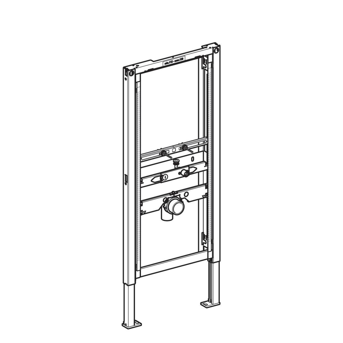 Bâti-support DUOFIX urinoir, pour déclenchement 115805 réf. 111686001