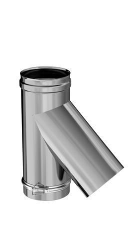 Conduits simple paroi inox 316 rigiten te a 135° inox 316 125 6 / 10+ bride réf. 805125