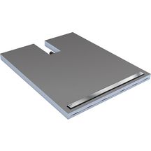 Receveur rectangulaire Plano Linea écoulement intégré linéaire polystyrène extrudé 1,2x0,9 m ép. 70 mm canal 80 cm 73736601