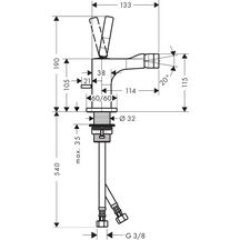 Mitigeur bidet Axor Citterio E réf. 36120000