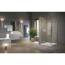 Paroi de douche côté gauche Brera A 95 ext. 92 - 94 cm sérigraphié Jeans chromé Réf. BRERAA95LS-79K