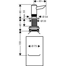 hansgrohe Distributeur de liquide-vaisselle, Aspect doré poli