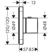 AXOR Citterio E Thermostatique encastré 120 / 120, Aspect doré poli