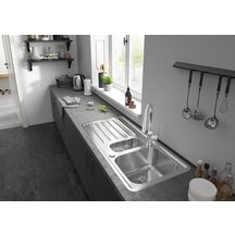 hansgrohe Focus M42 Mitigeur de cuisine 220, avec douchette extractible 2 jets, Chrome