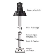 Kit C B22P-B23P N°1 entré murale diamètre 60 noir réf. 184451