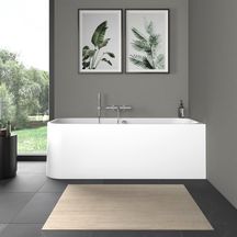 Baignoire Happy D2 1800x800mm blanc habillage acrylique angle droit réf. 700317000000000