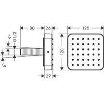 AXOR - AXOR Citterio E Shower Module 120 / 120 softsquare, Aspect doré ...