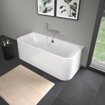 Baignoire Happy D2 1800x800mm blanc avec habillage acrylique tablier 3 faces réf. 700318000000000