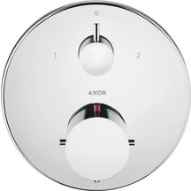 AXOR Starck Thermostatique encastré avec robinet d'arrêt/inverseur, Aspect acier inoxydable