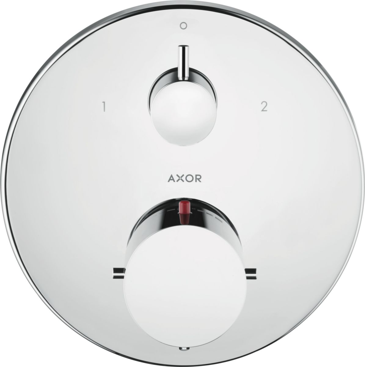 AXOR Starck Thermostatique encastré avec robinet d'arrêt/inverseur, Aspect acier inoxydable