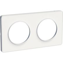 Odace plaque touch blanc 2 postes Réf S520804