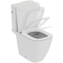 Pack WC SUR PIED  I.life B sans bride caréné RimLS+, sortie horizontale avec abattant frein de chute blanc. Réservoir 3/6L  à alimentation latérale Ref : T534801