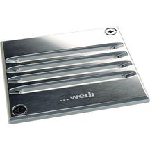 Wedi Fundo Fino 2.3 grille inox carrée à visser 115x115x5mm avec cadre inox Réf. 676800039