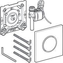 Déclenchement HyTouch Sigma10 pneumatique encastré pour urinoir, blanc / chromé brillant / blanc réf. 116015KJ1