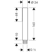 Douchette tube 1 jet, chromé réf. 10531000