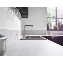 hansgrohe Talis M54 Mitigeur de cuisine 270, avec douchette extractible 1 jet, Aspect acier inox