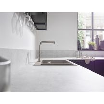 hansgrohe Talis M54 Mitigeur de cuisine 270, avec douchette extractible 1 jet, Aspect acier inox