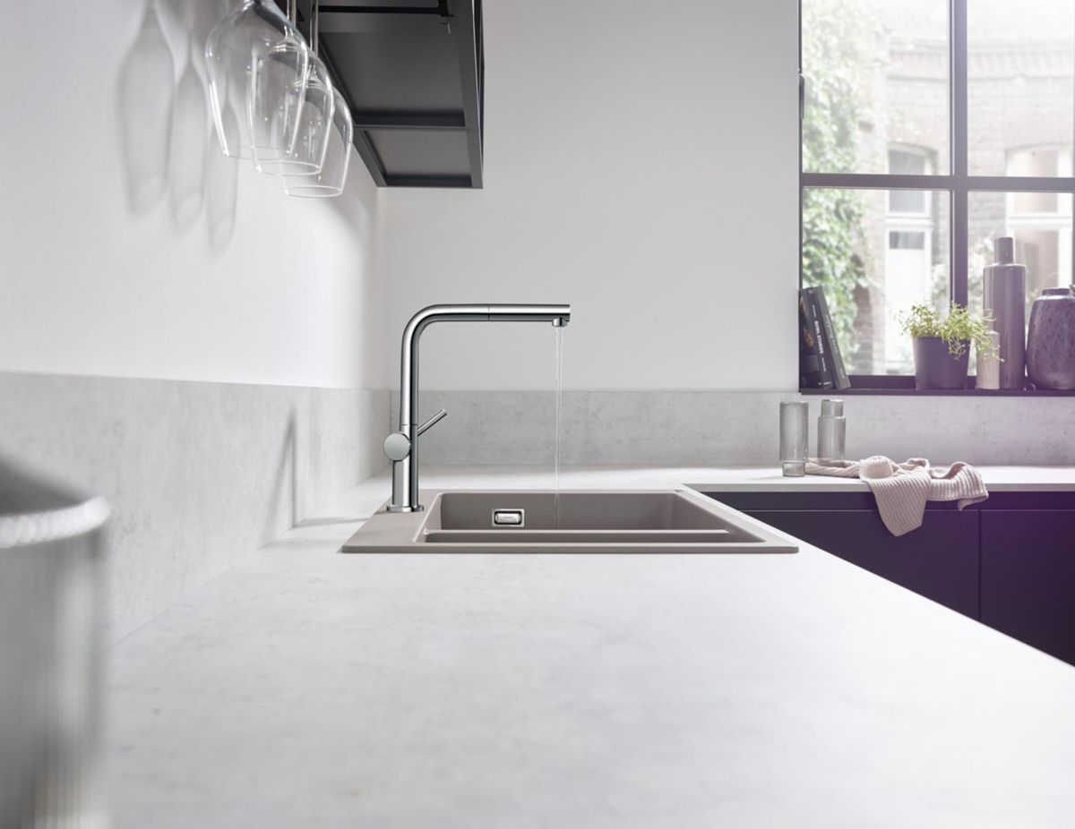 hansgrohe S51 S510-F635 Evier encastré 180/450, Gris béton