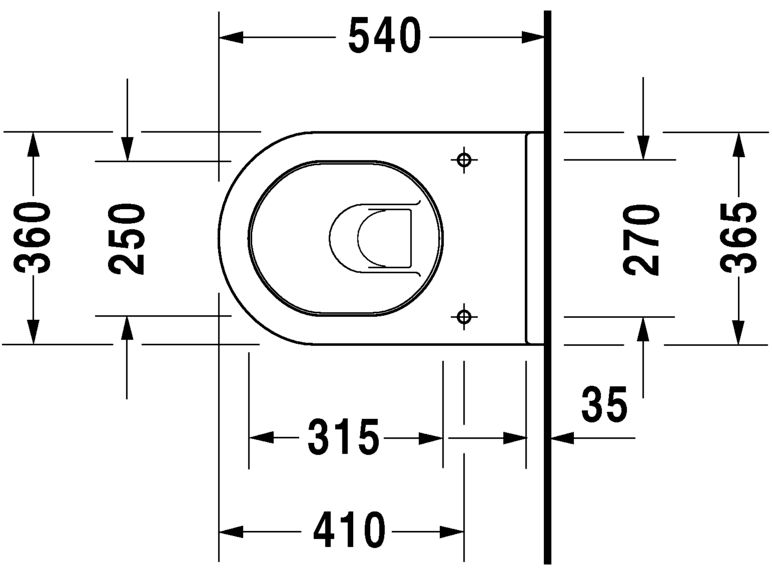 Pack cuvette suspendue STARCK 3,frein de chute avec abattant et amortisseur de fermeture inclus Réf. 42250900A1