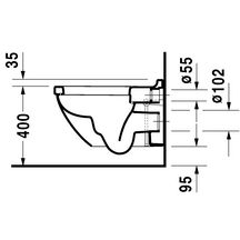 Pack cuvette suspendue STARCK 3,frein de chute avec abattant et amortisseur de fermeture inclus Réf. 42250900A1