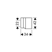 Support de douche mural PORTER STARCK pour flexibles avec écrou cylindrique, chromé réf. 27515000